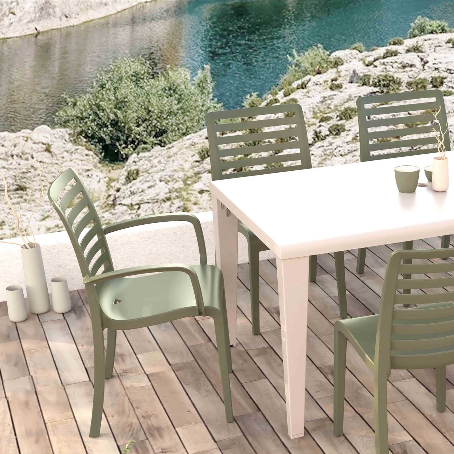 Slat armchair