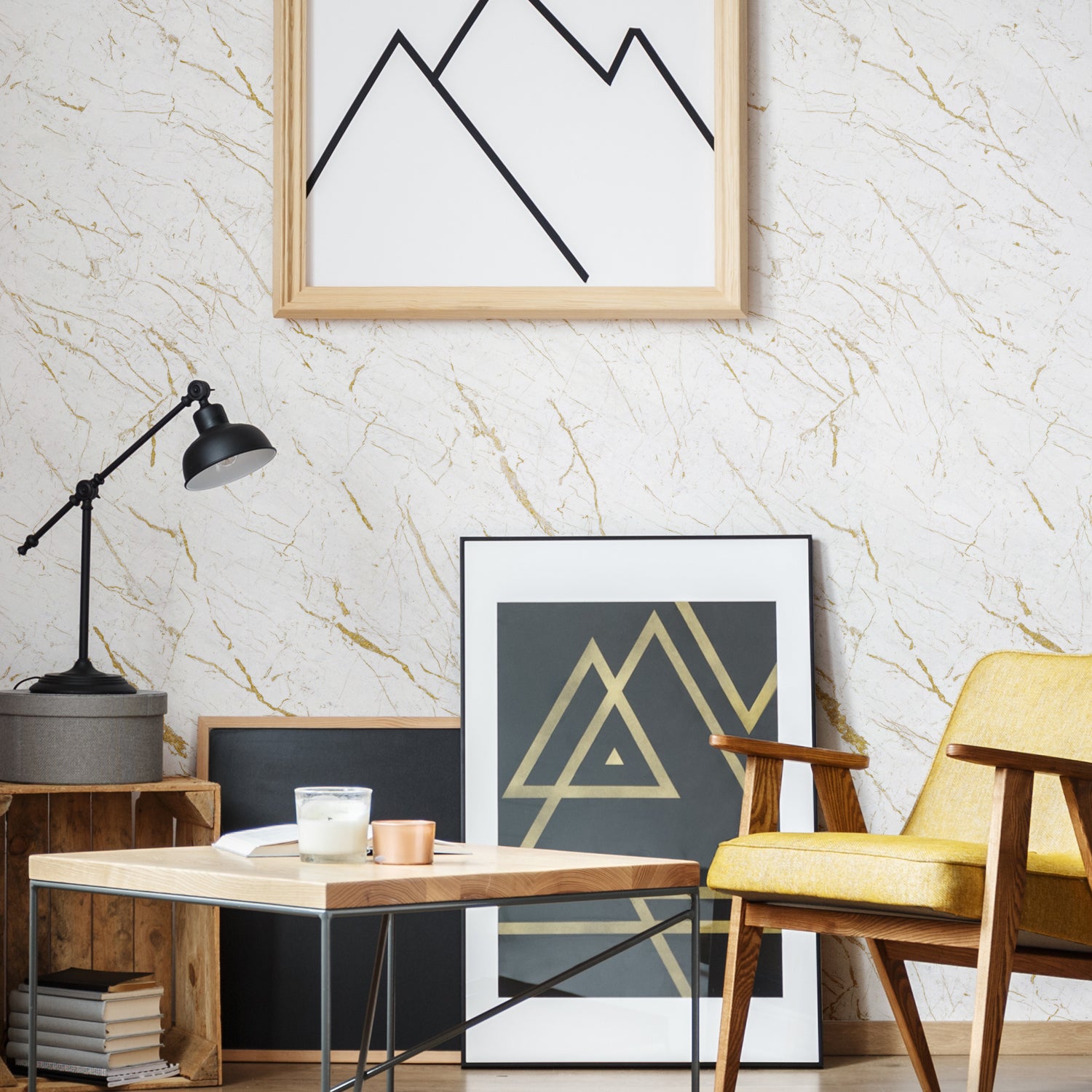 Element 3D Marble Calacatta glossy wall panel