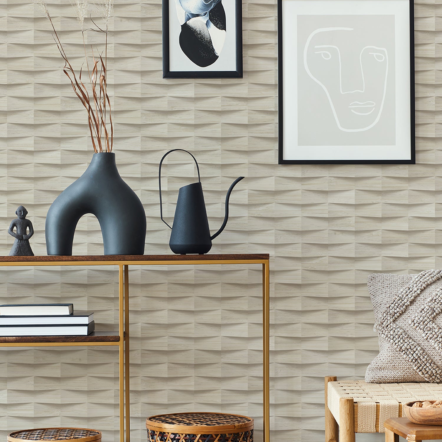 Revêtement mural Element 3D Bricks bois