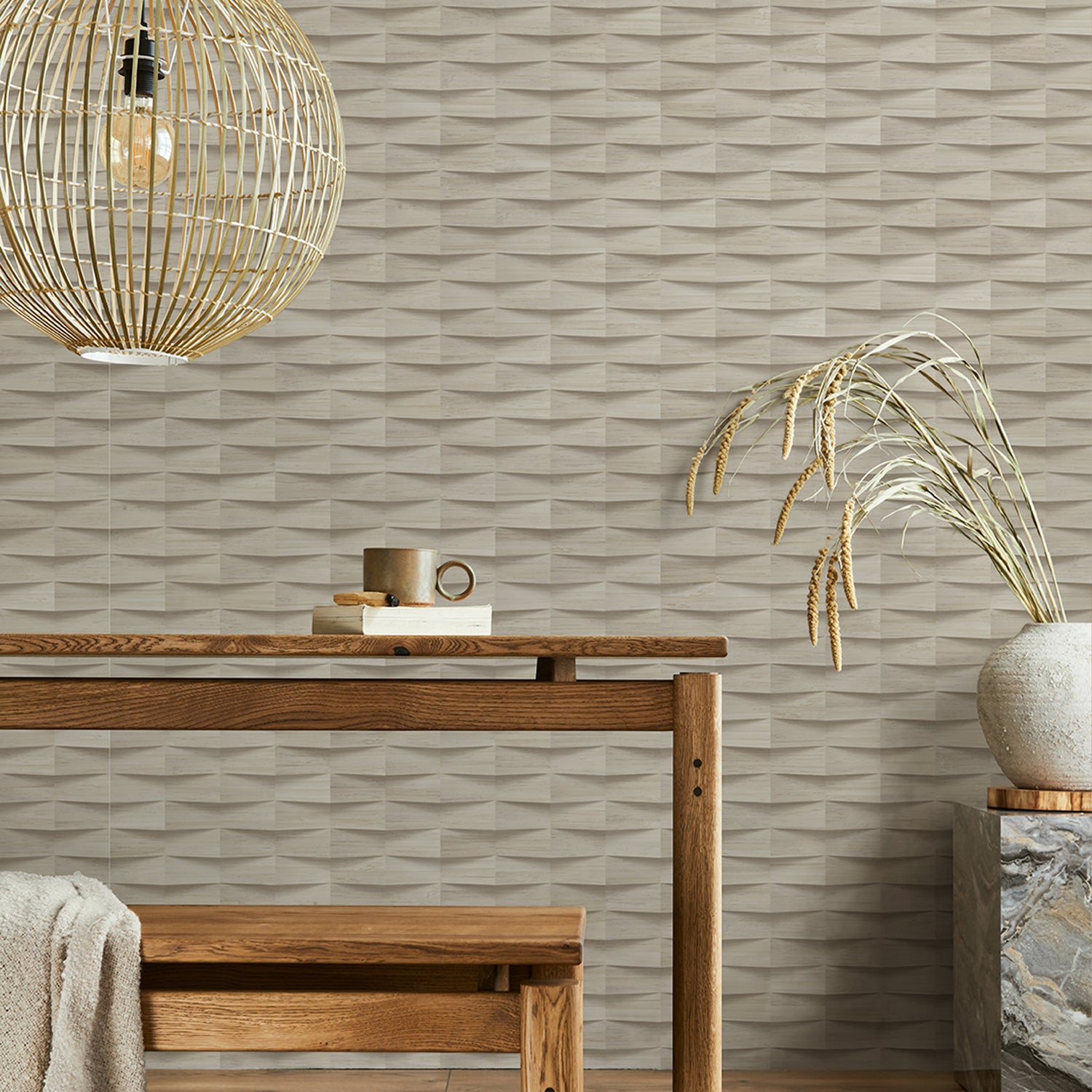 Revêtement mural Element 3D Bricks bois