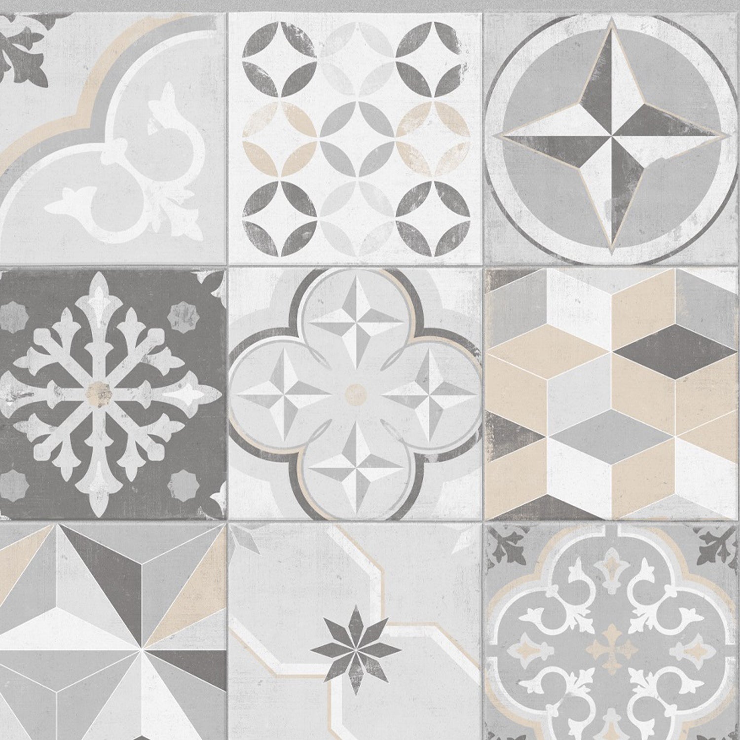 Revêtement mural Element 3D Cement Tile beige