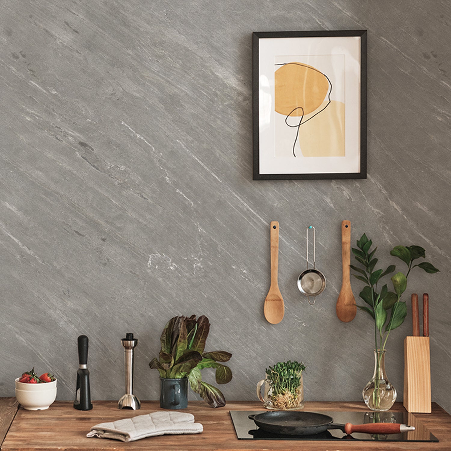 Element 3D Grey Slate wall panel