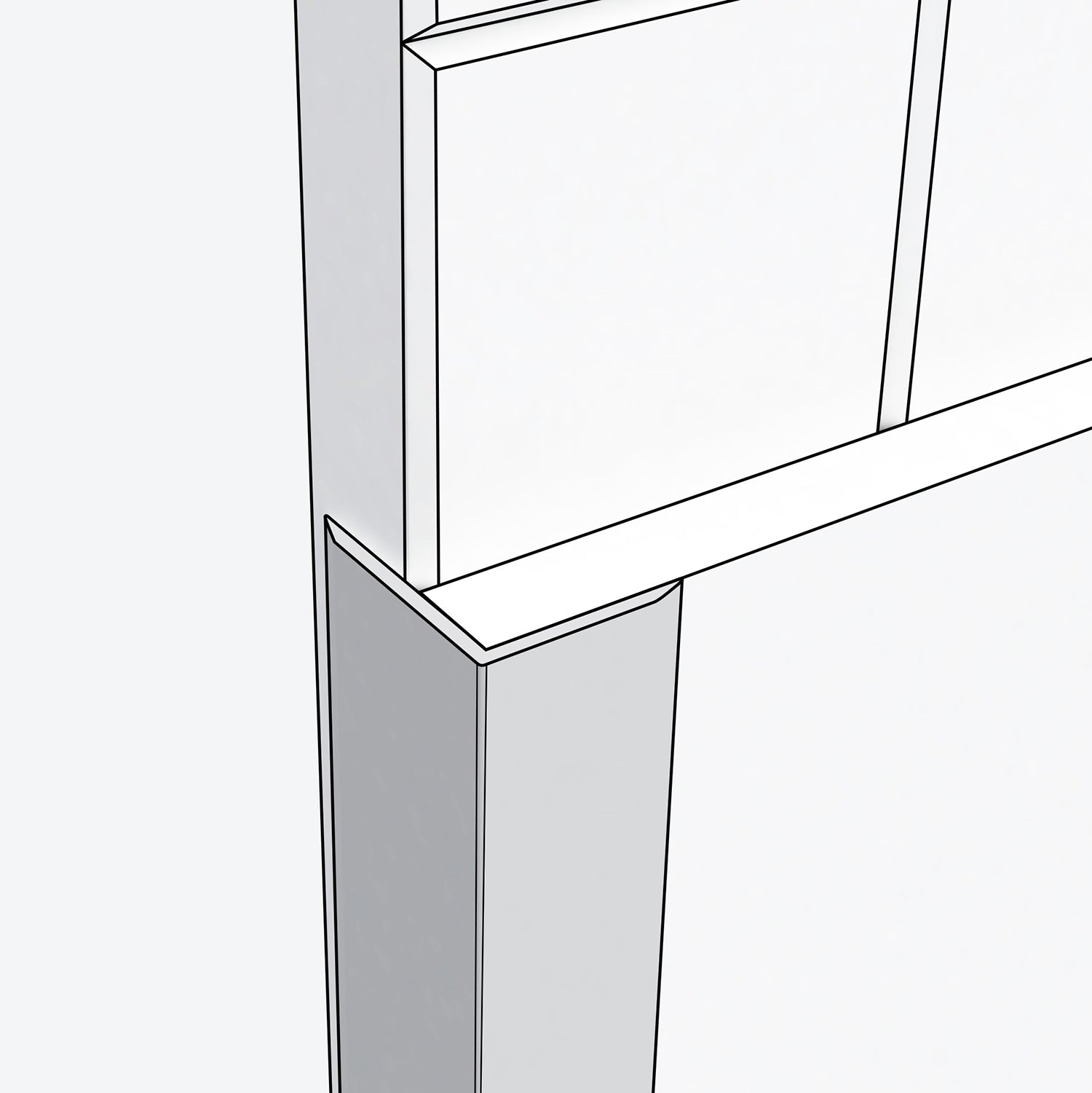 Profil de finition aluminium de recouvrement