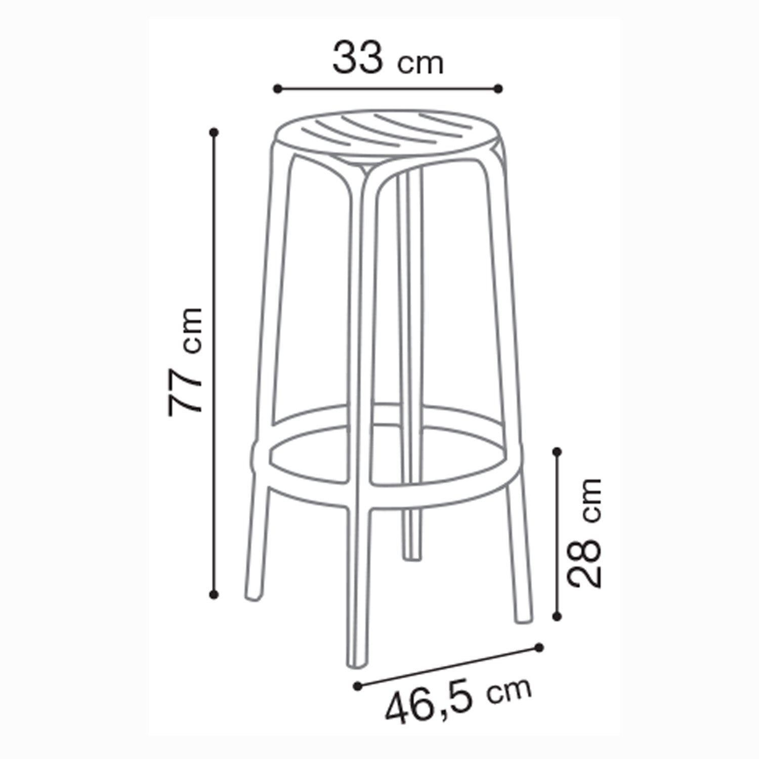 Tabouret de bar Cannes