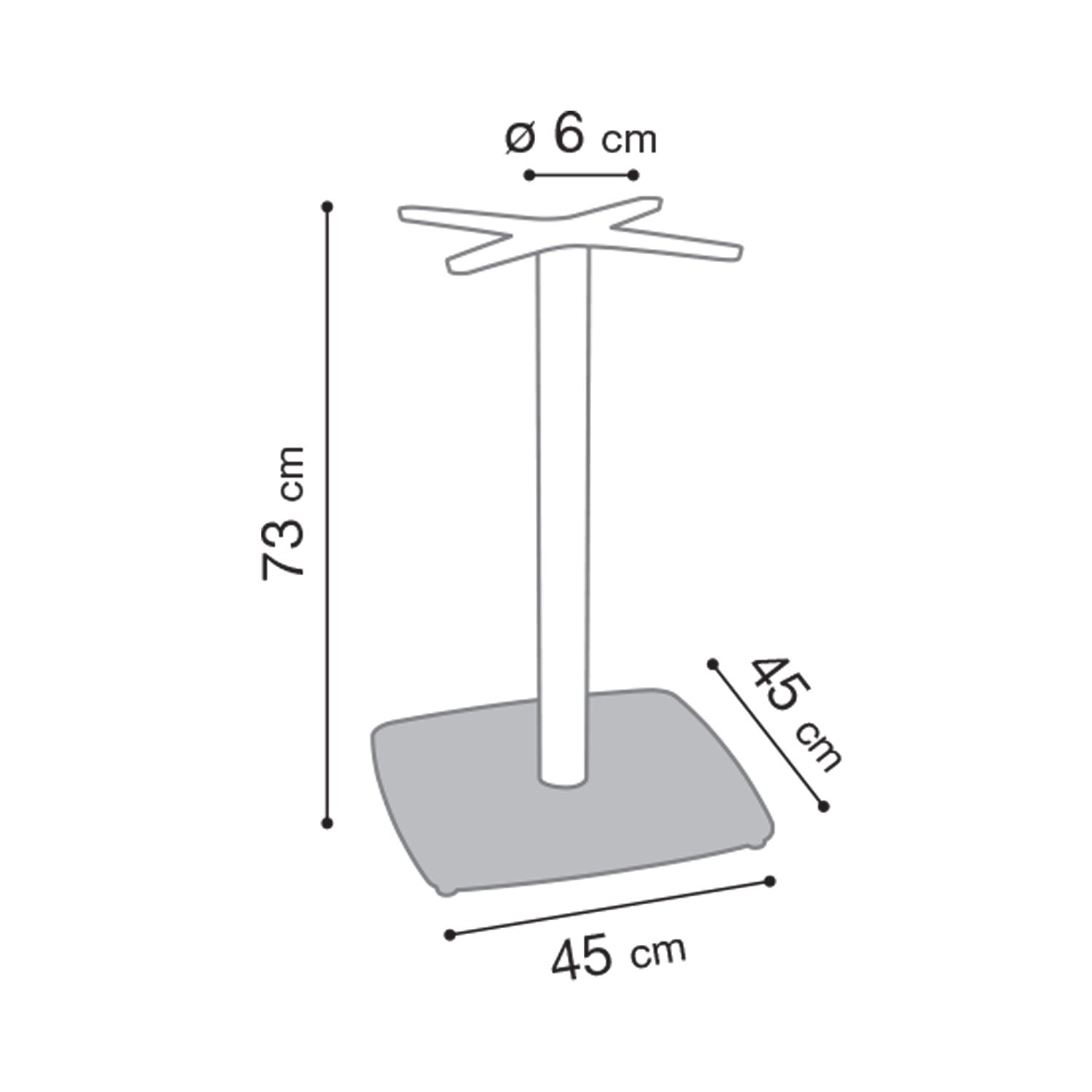 Pied de table Domos fixe