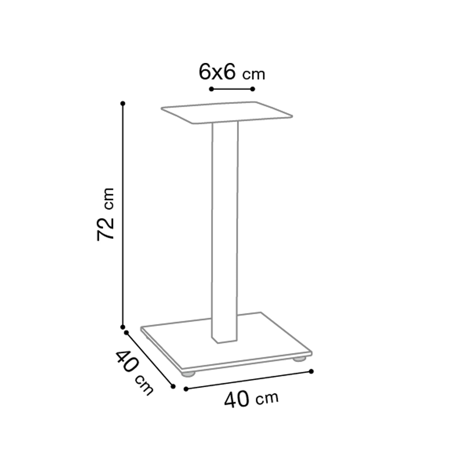 Pied de table Tetra simple