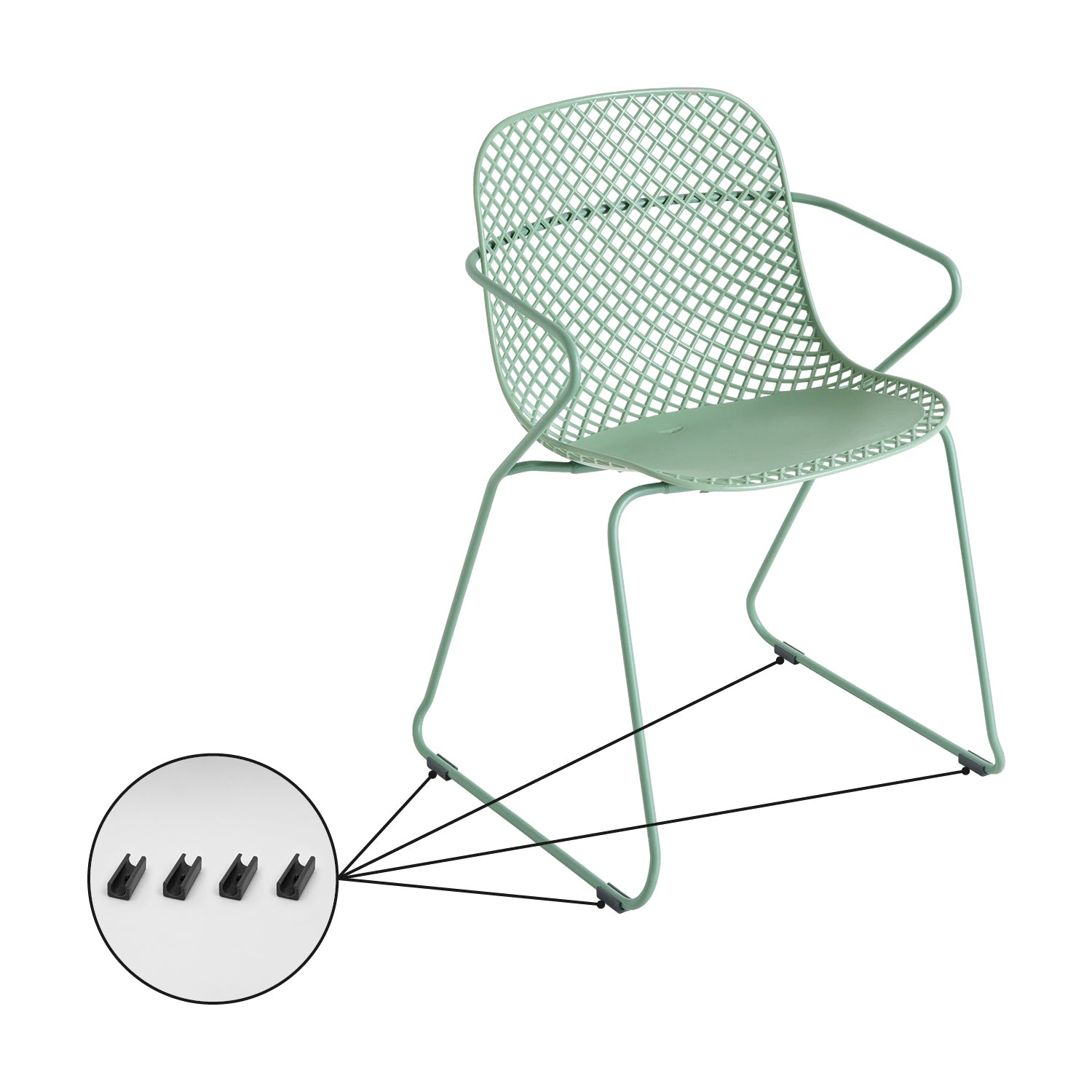 Chaise Ramatuelle - sachet 4 patins
