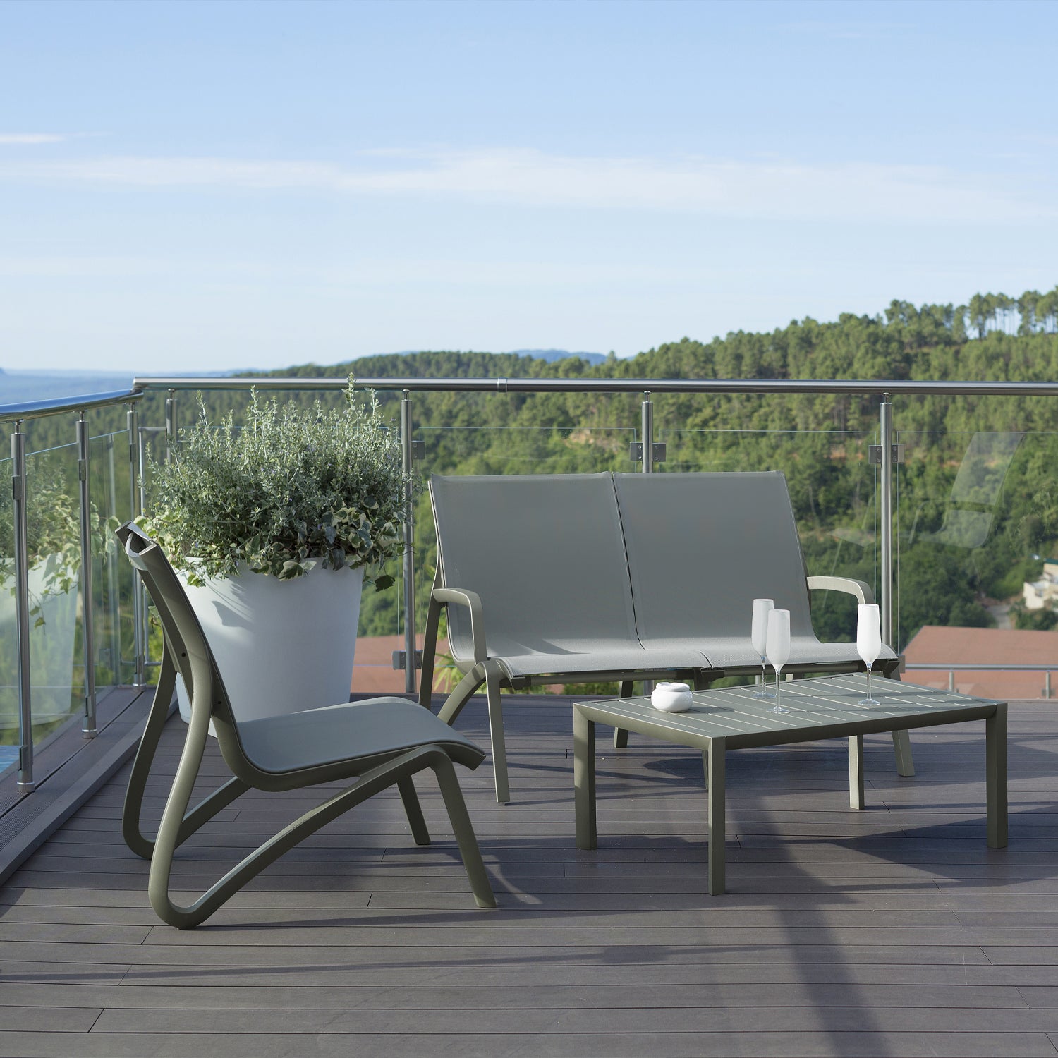 Fauteuil conversationnel Sunset "Green Edition"