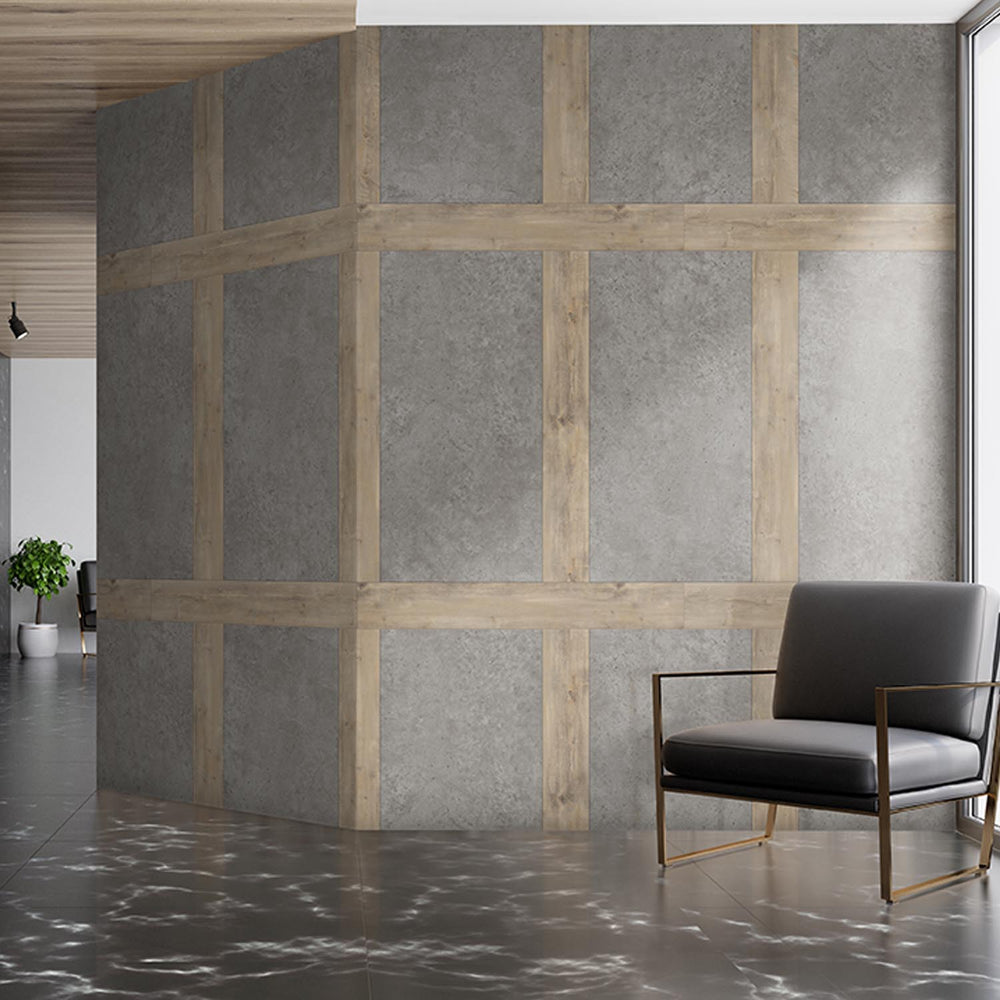 Dalles murales composites Gx Wall+ Grey Concrete 60 x 120 cm | Dalles ...