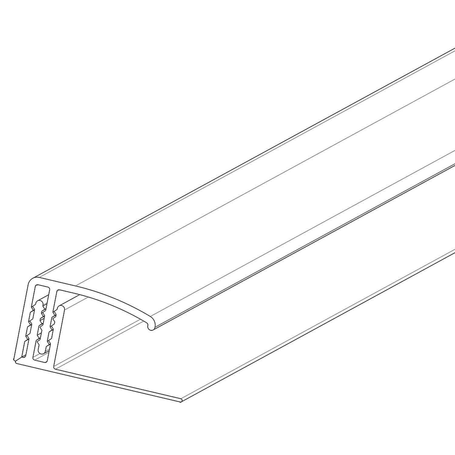 Profil de finition PVC d'extrémité clippable