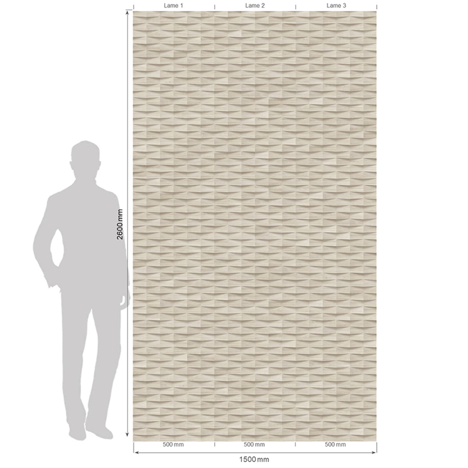 Revêtement mural Element 3D Bricks bois