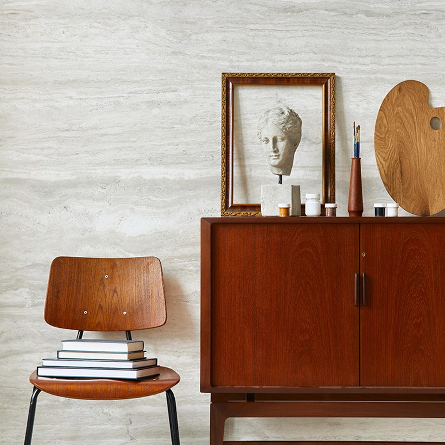 Revêtement mural Element 3D Romano Bianco brillant