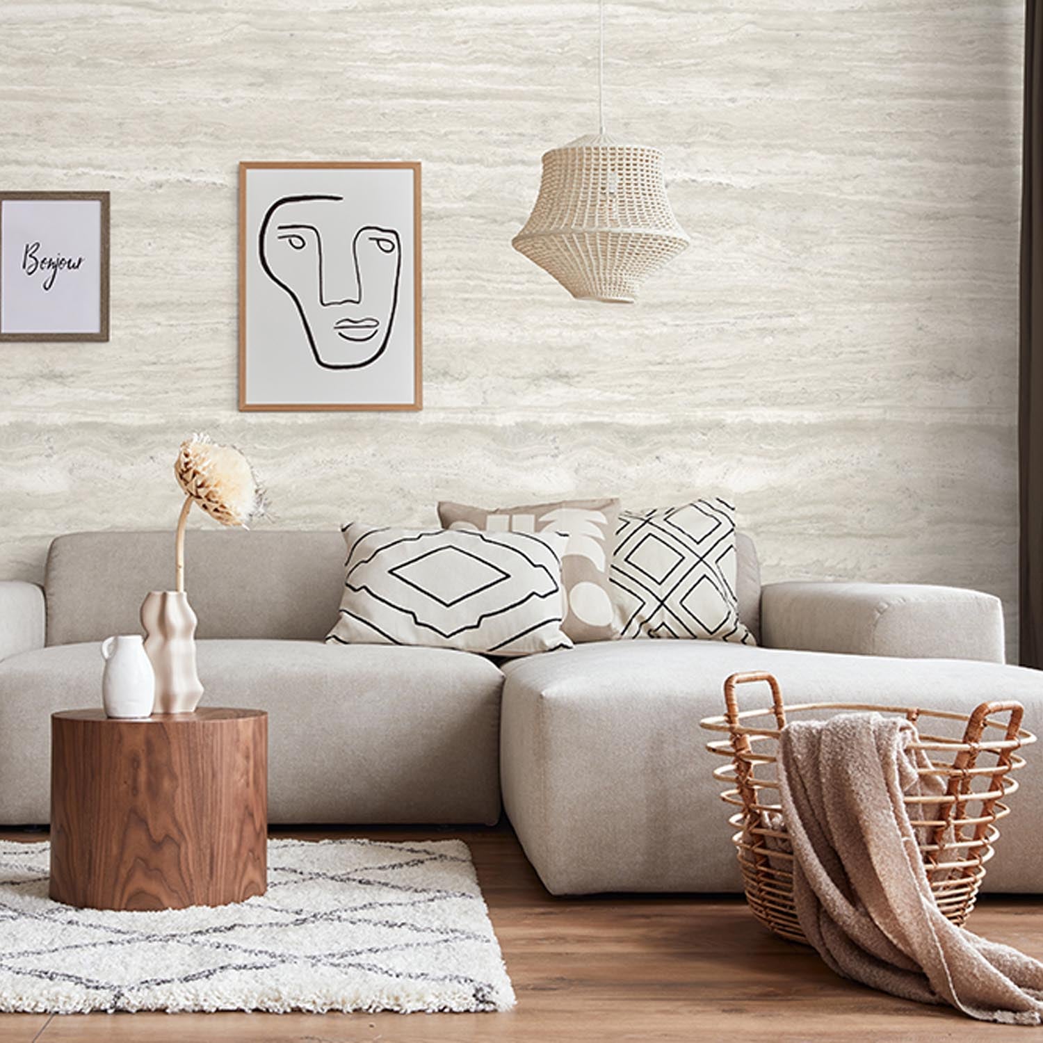 Revêtement mural Element 3D Romano Bianco brillant