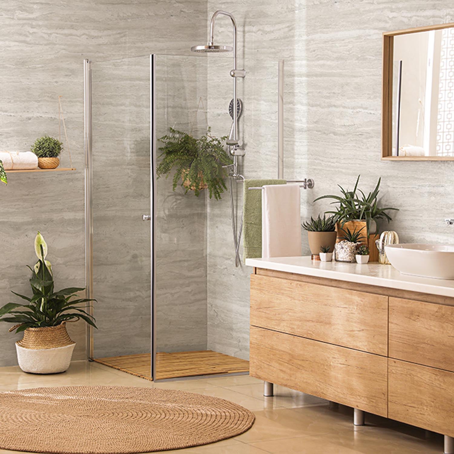 Revêtement mural Element 3D Romano Bianco brillant