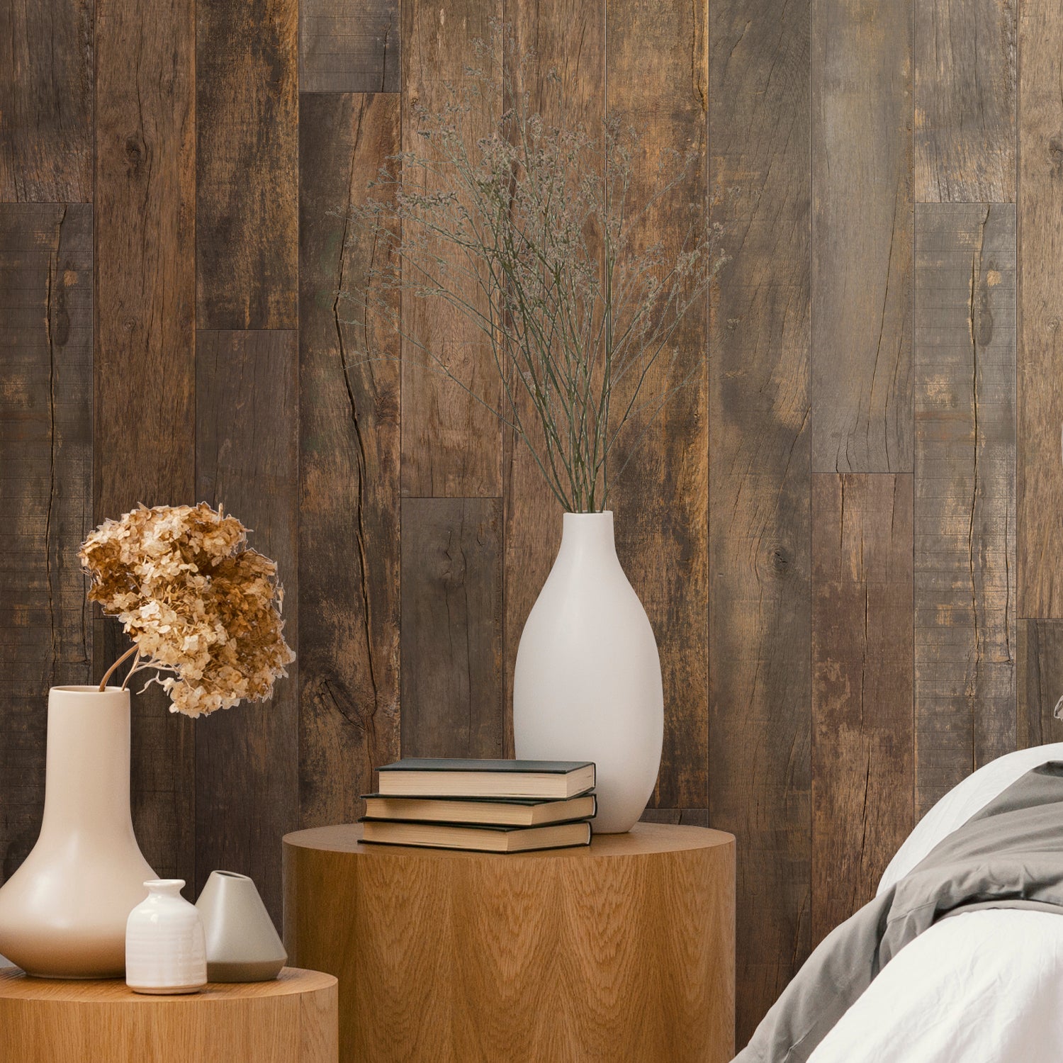 Revestimiento de pared Element 3D rústico marrón