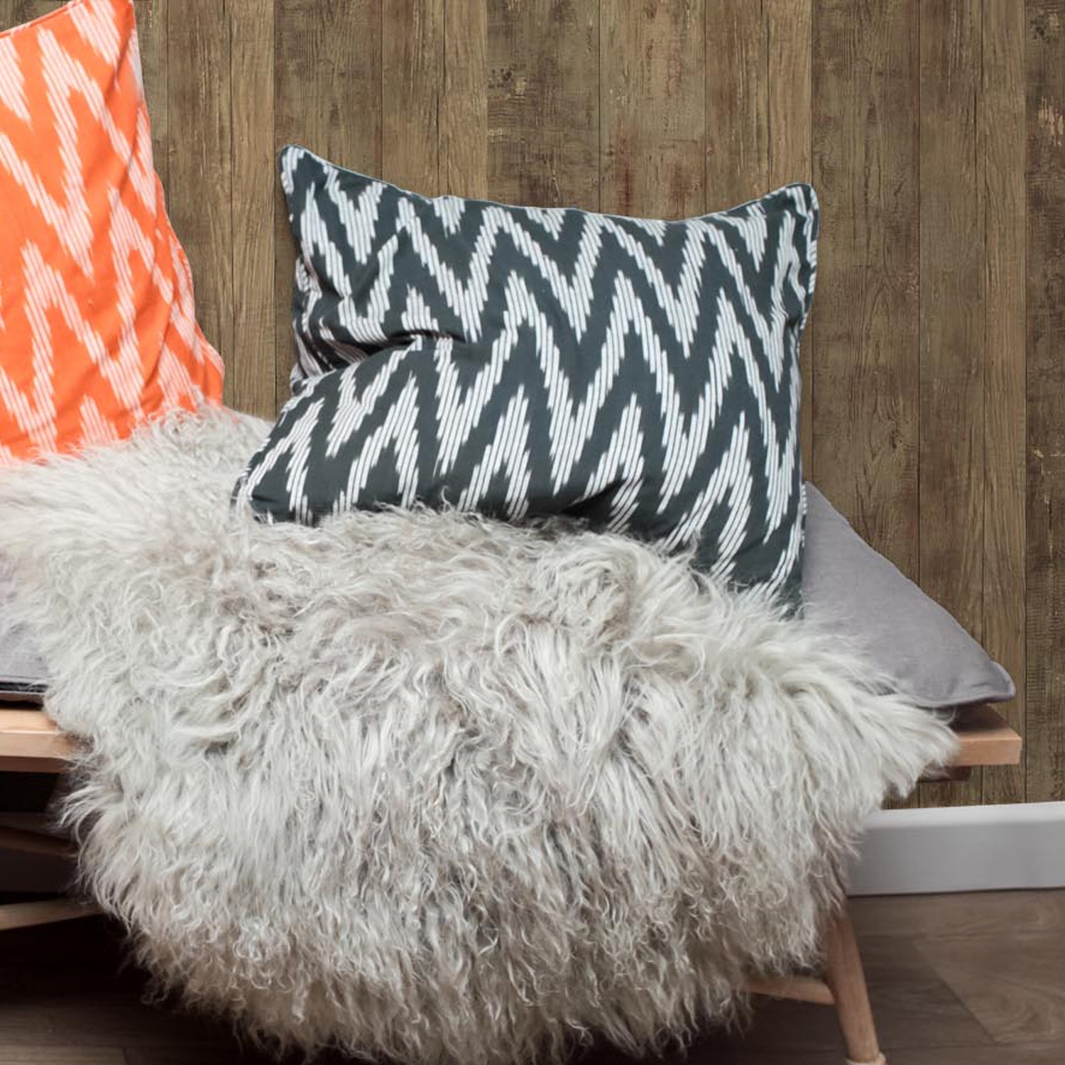 Revestimiento de pared Element 3D rústico marrón