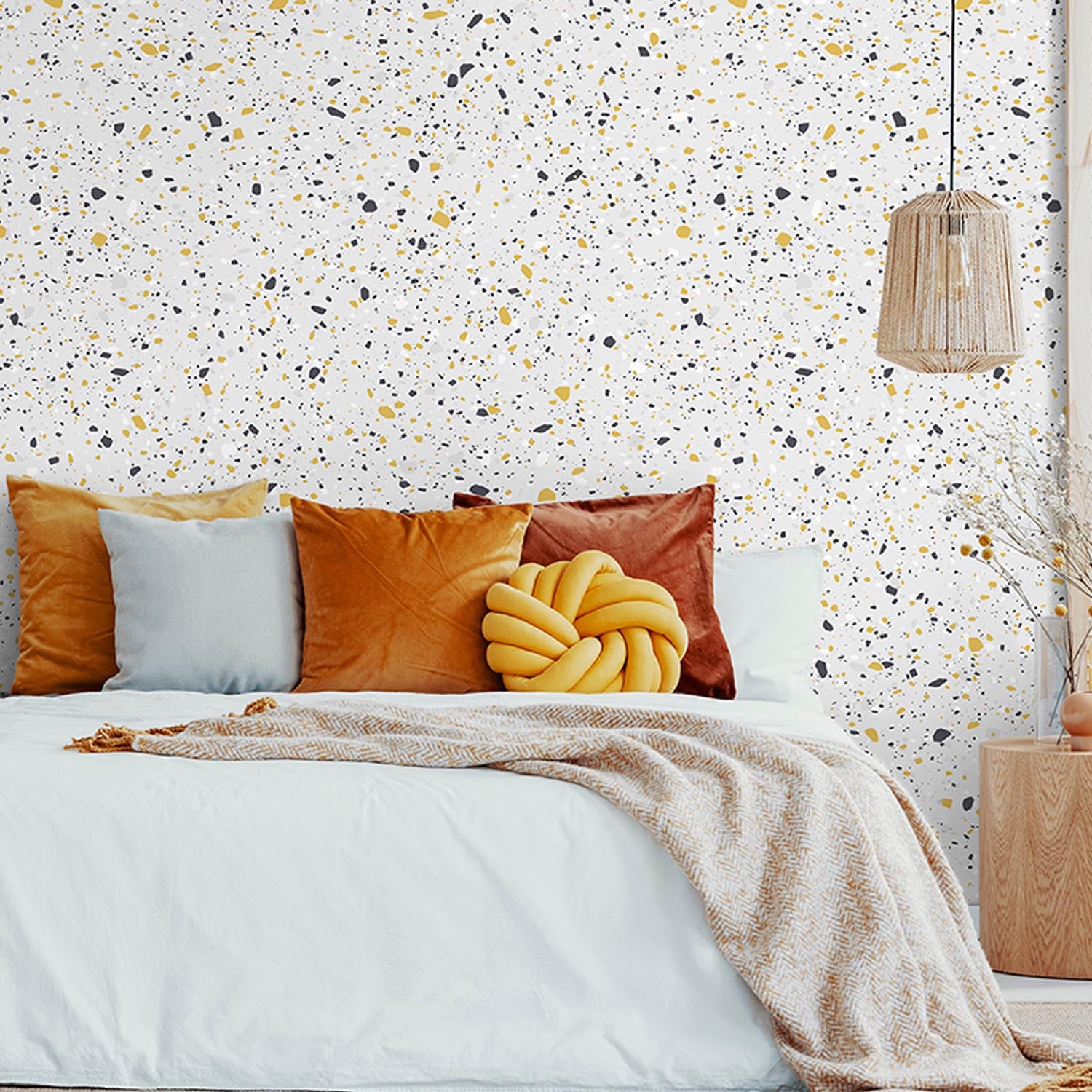 Revêtement mural Element 3D Terrazzo jaune