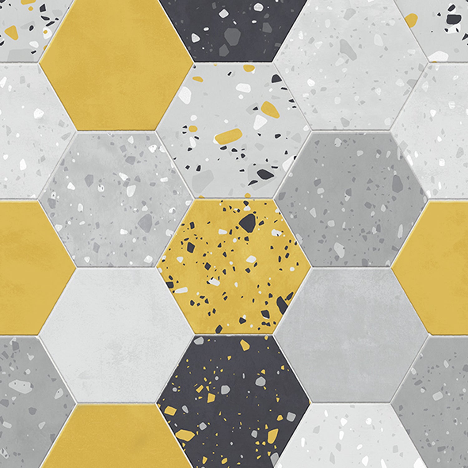 Revêtement mural Element 3D Terrazzo tomettes