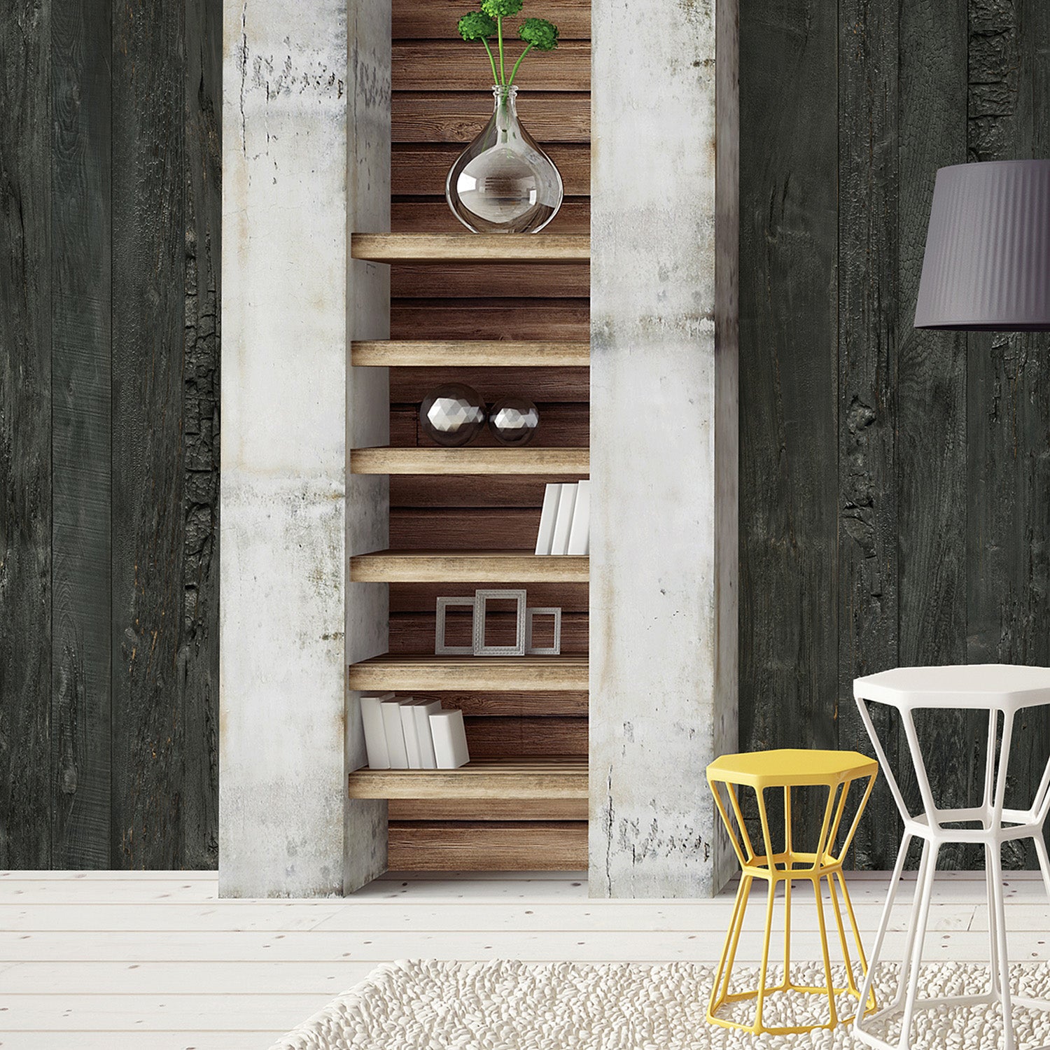 Element 3D Shou Sugi Ban wall pane